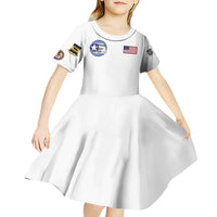 Tuskegee Airmen WWII Heroes Kid Short Sleeve Dress The Great American Aviators White Art - Wonder Print Shop