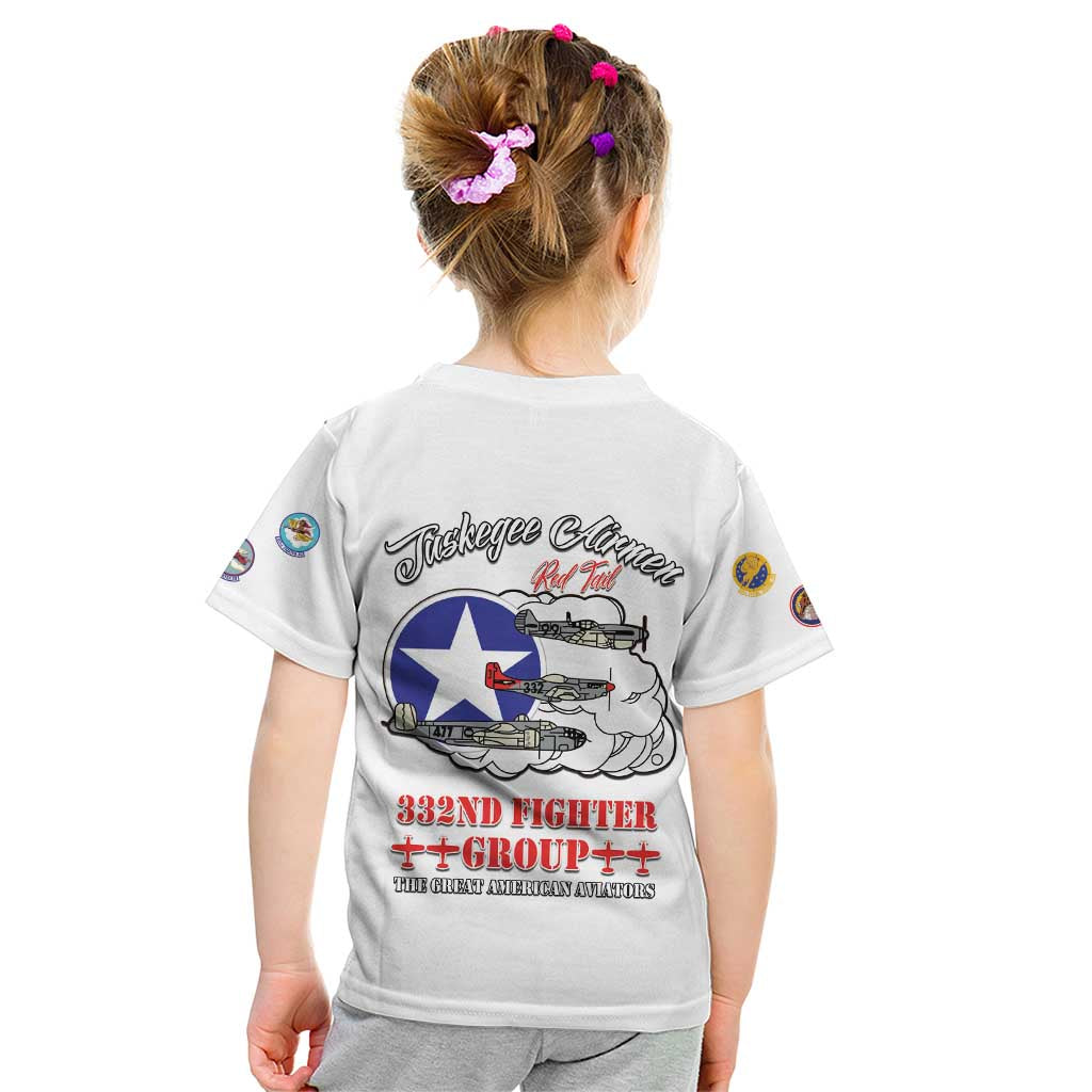 Tuskegee Airmen WWII Heroes Kid T Shirt The Great American Aviators White Art - Wonder Print Shop