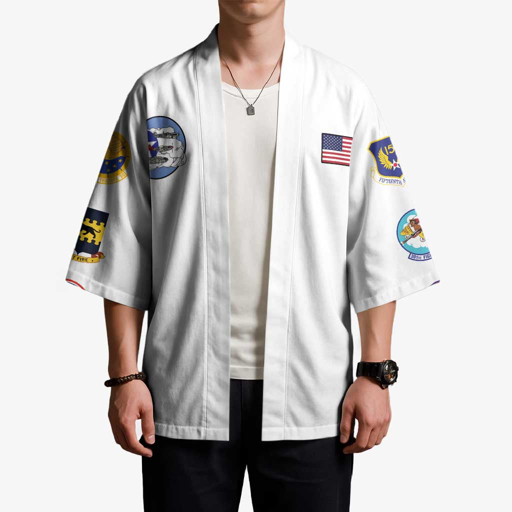 Tuskegee Airmen WWII Heroes Kimono The Great American Aviators White Art - Wonder Print Shop