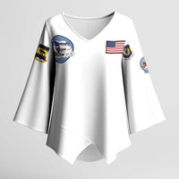 Tuskegee Airmen WWII Heroes Kimono Sleeve Blouse The Great American Aviators White Art - Wonder Print Shop