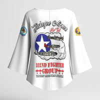 Tuskegee Airmen WWII Heroes Kimono Sleeve Blouse The Great American Aviators White Art - Wonder Print Shop