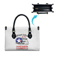 Tuskegee Airmen WWII Heroes Leather Bag The Great American Aviators White Art - Wonder Print Shop