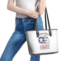 Tuskegee Airmen WWII Heroes Leather Tote Bag The Great American Aviators White Art - Wonder Print Shop