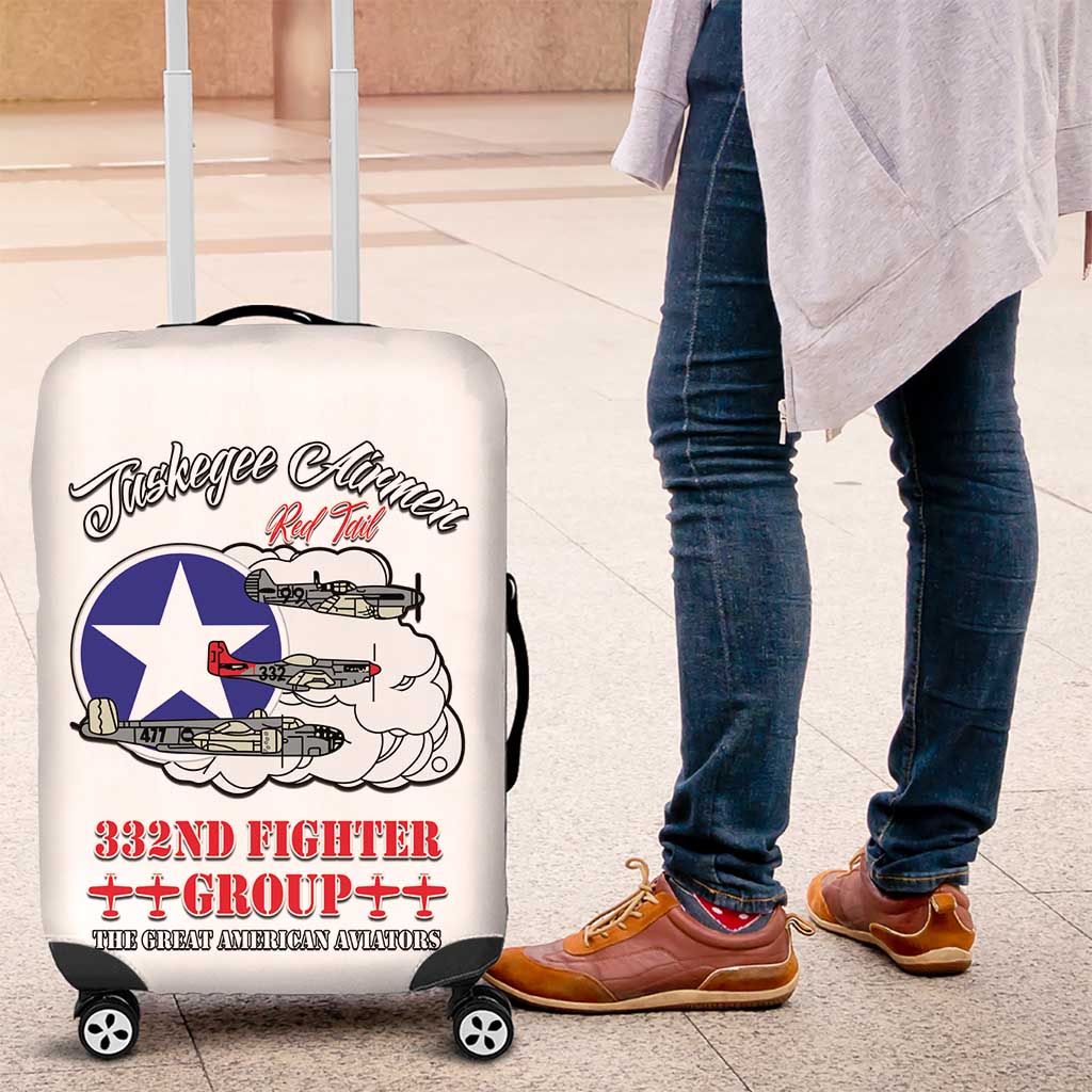 Tuskegee Airmen WWII Heroes Luggage Cover The Great American Aviators White Art - Wonder Print Shop