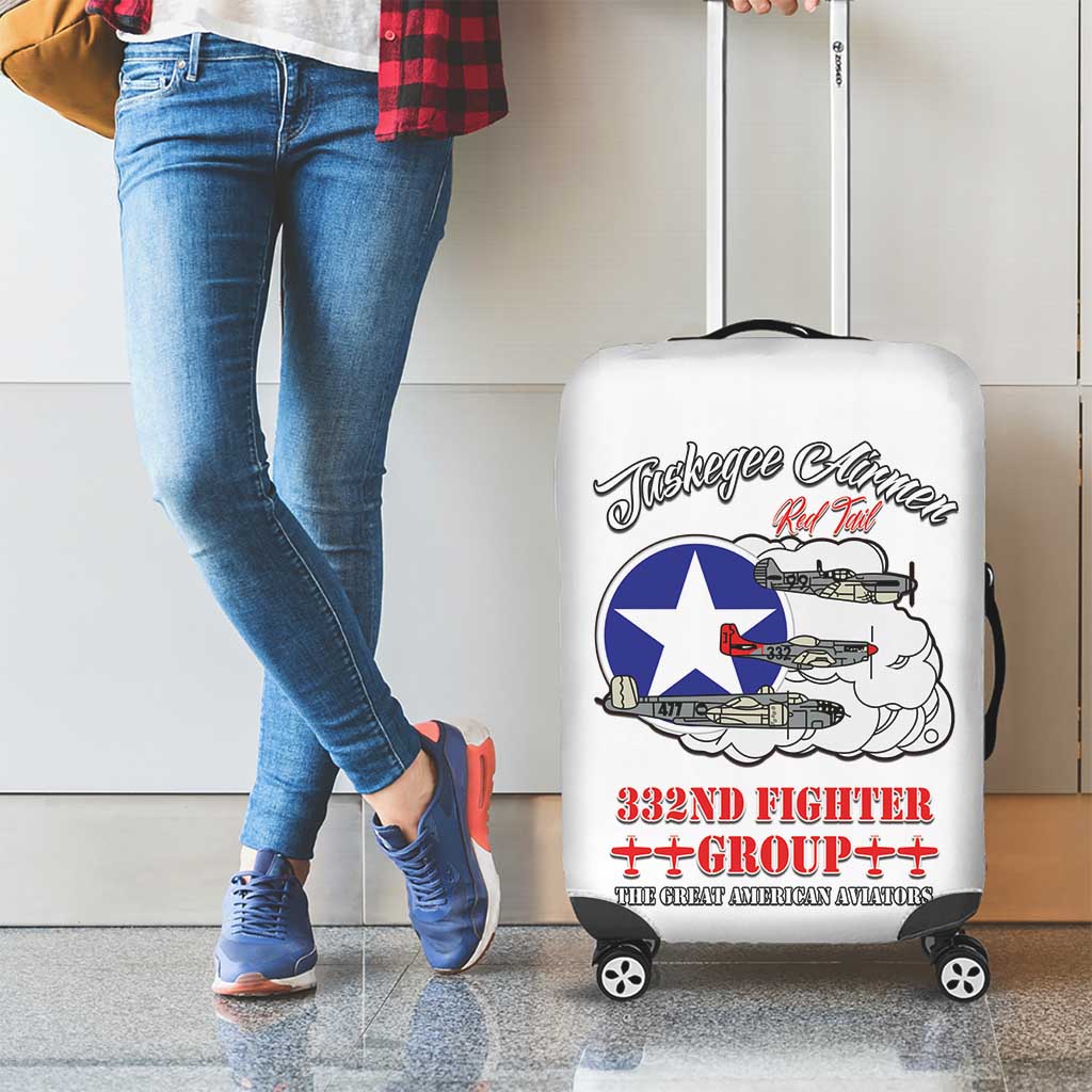 Tuskegee Airmen WWII Heroes Luggage Cover The Great American Aviators White Art - Wonder Print Shop