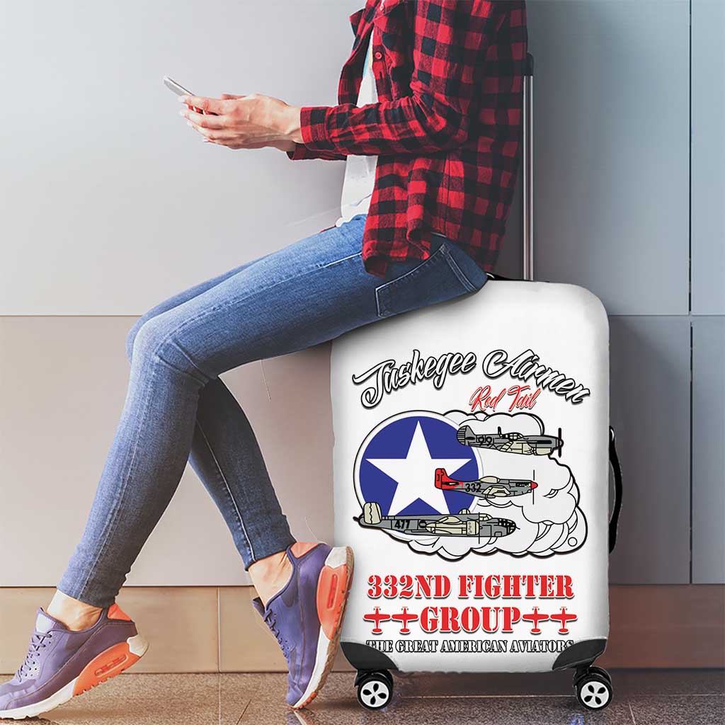 Tuskegee Airmen WWII Heroes Luggage Cover The Great American Aviators White Art - Wonder Print Shop