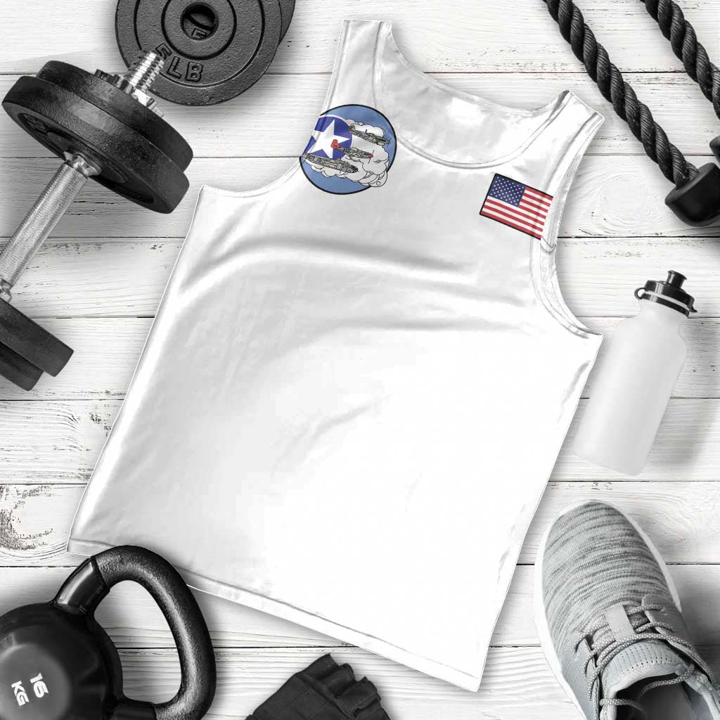 Tuskegee Airmen WWII Heroes Men Tank Top The Great American Aviators White Art - Wonder Print Shop