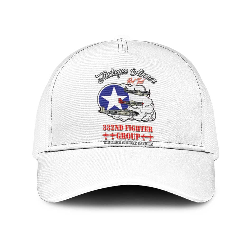 Tuskegee Airmen WWII Heroes Mesh Trucker Cap The Great American Aviators White Art - Wonder Print Shop