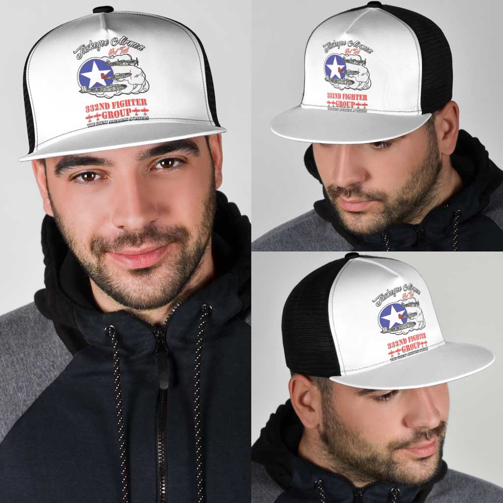 Tuskegee Airmen WWII Heroes Mesh Trucker Cap The Great American Aviators White Art - Wonder Print Shop