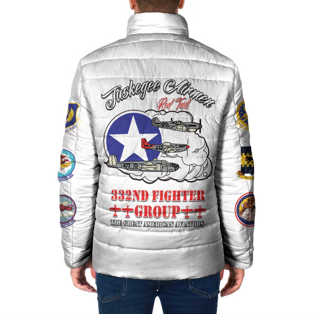 Tuskegee Airmen WWII Heroes Padded Jacket The Great American Aviators White Art - Wonder Print Shop