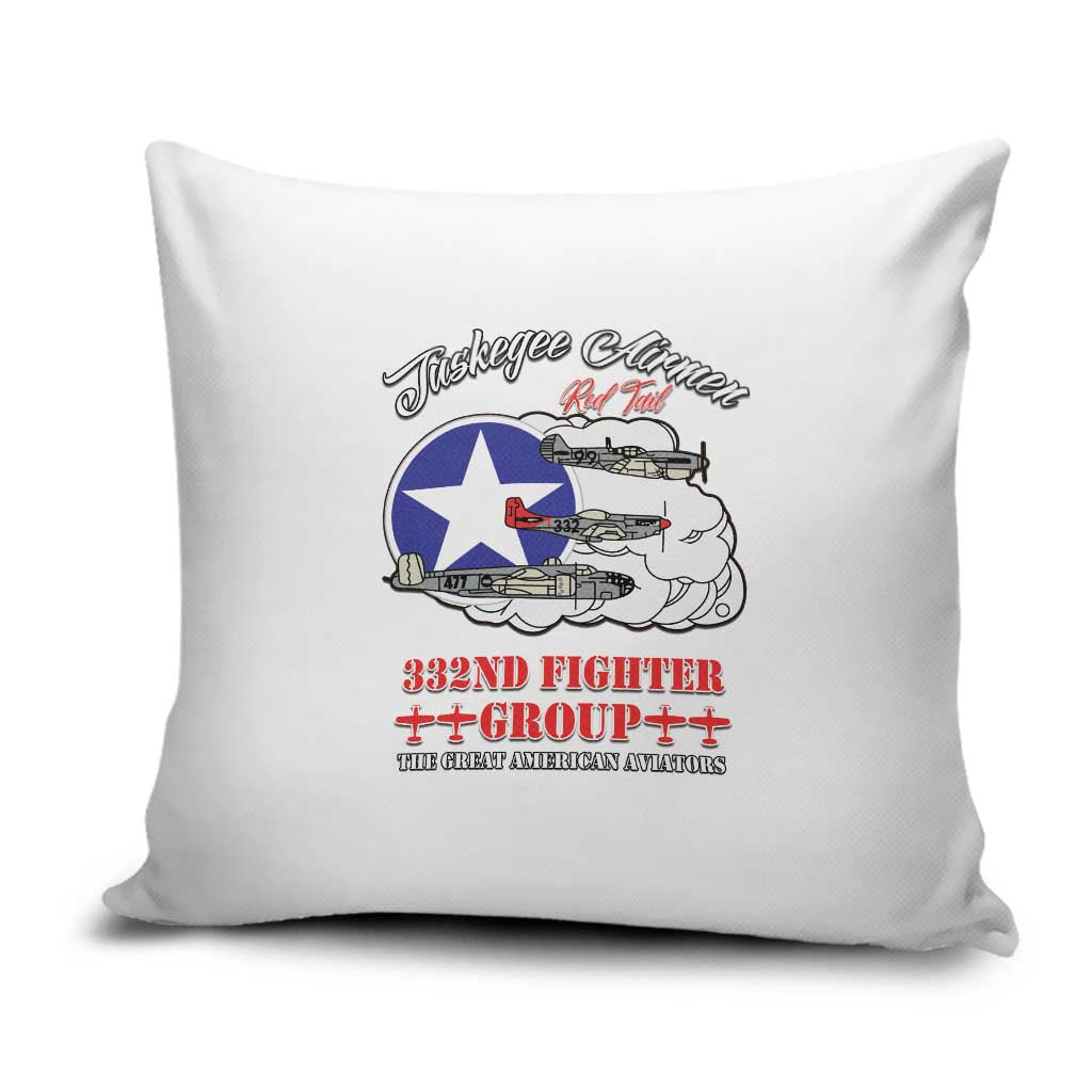 Tuskegee Airmen WWII Heroes Pillow Cover The Great American Aviators White Art - Wonder Print Shop