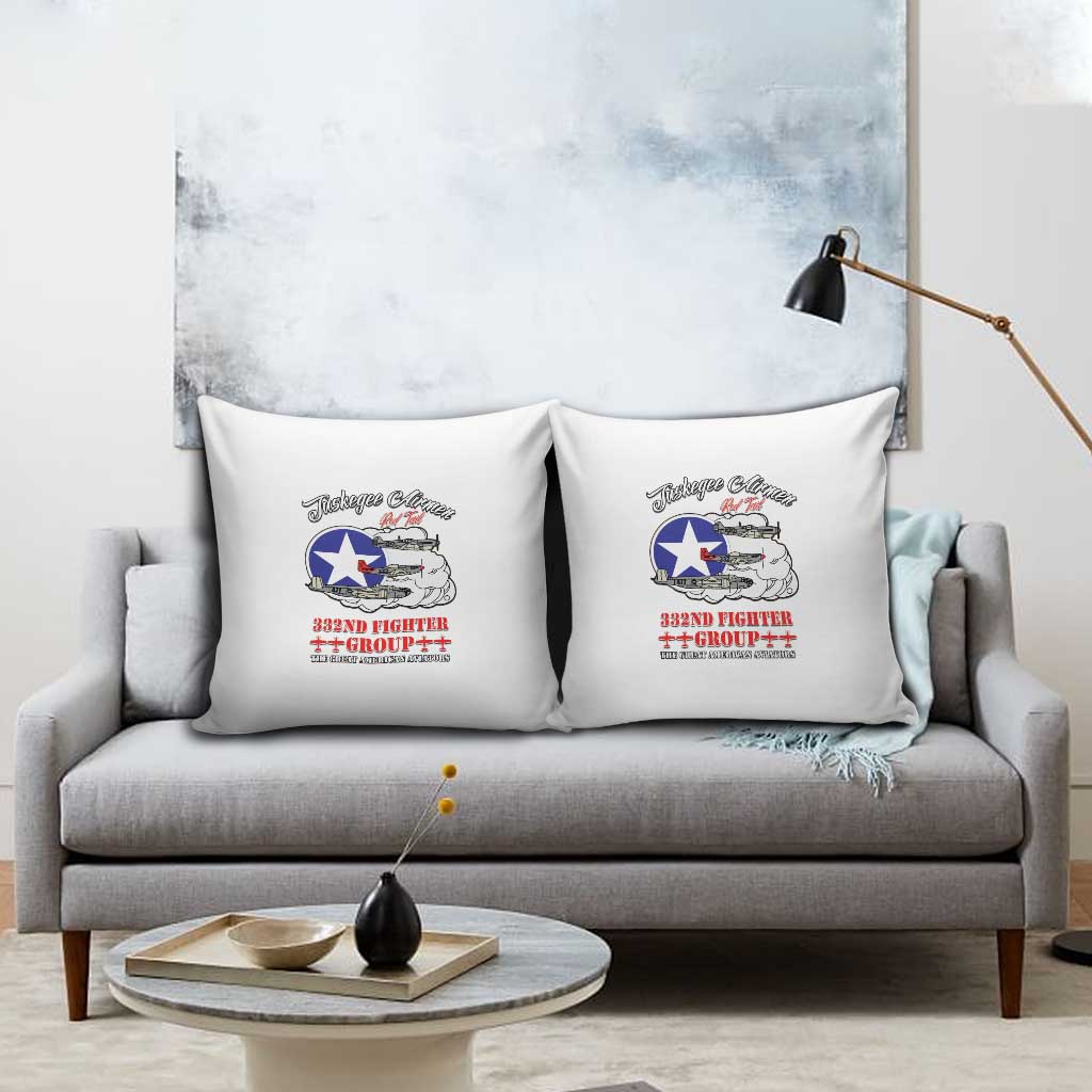 Tuskegee Airmen WWII Heroes Pillow Cover The Great American Aviators White Art - Wonder Print Shop