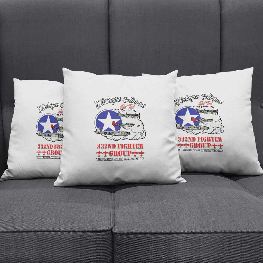 Tuskegee Airmen WWII Heroes Pillow Cover The Great American Aviators White Art - Wonder Print Shop