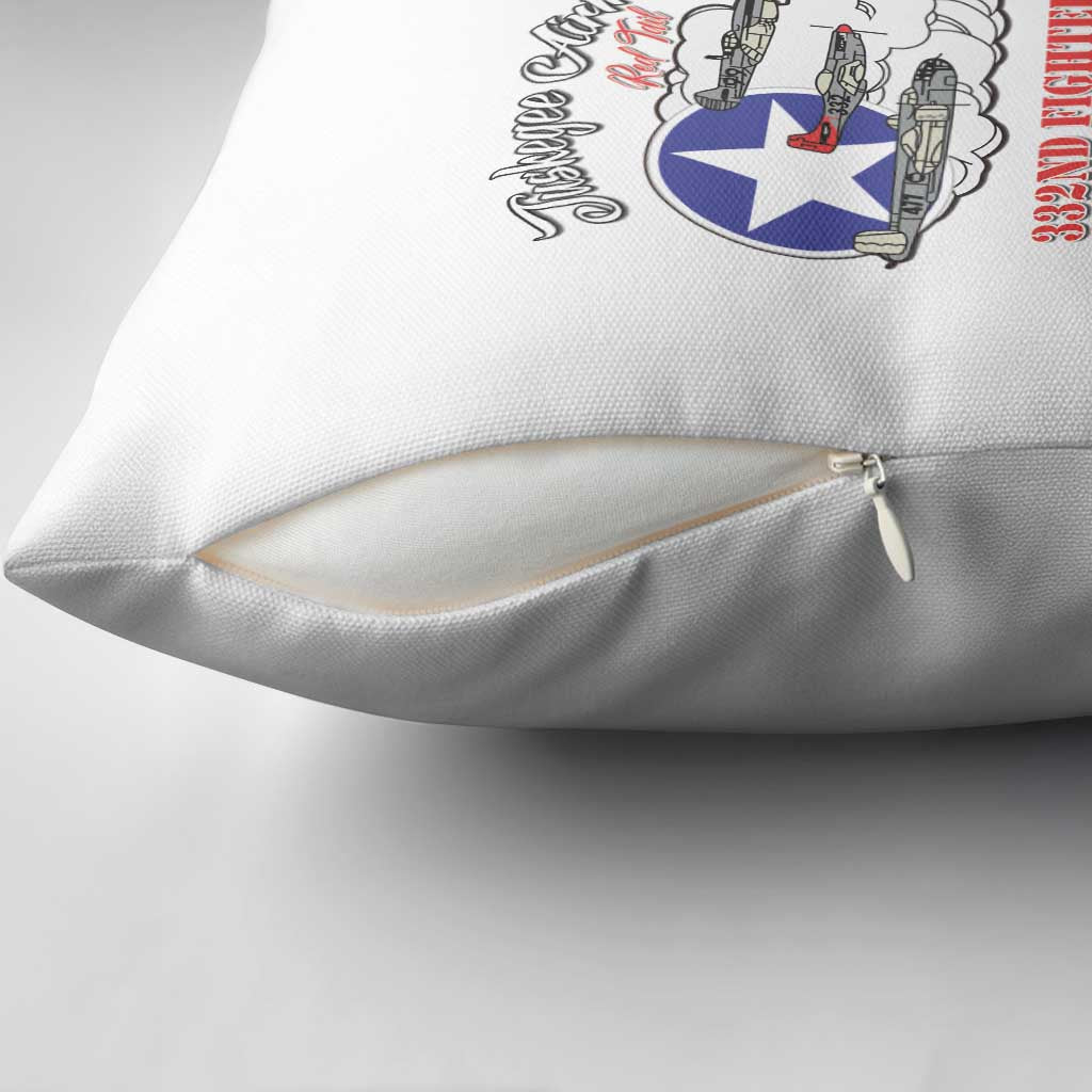 Tuskegee Airmen WWII Heroes Pillow Cover The Great American Aviators White Art - Wonder Print Shop