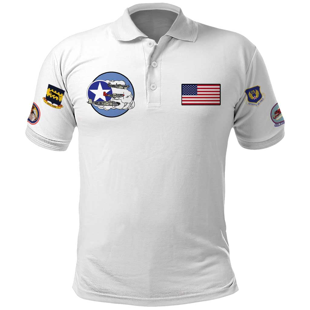 Tuskegee Airmen WWII Heroes Polo Shirt The Great American Aviators White Art - Wonder Print Shop