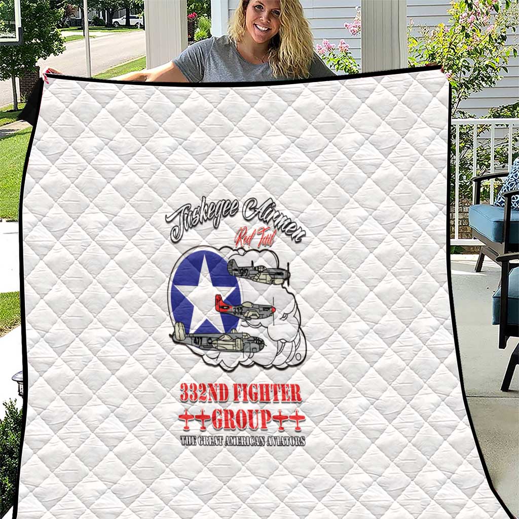 Tuskegee Airmen WWII Heroes Quilt The Great American Aviators White Art - Wonder Print Shop