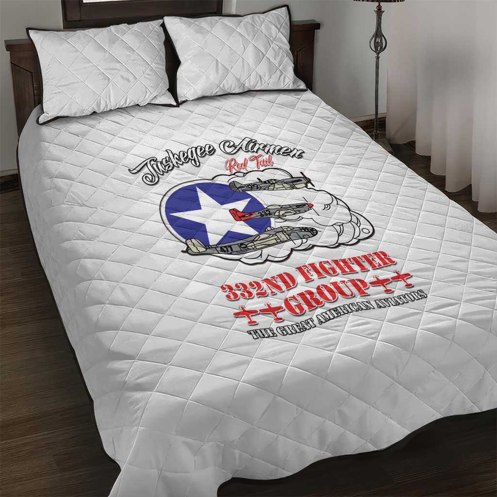 Tuskegee Airmen WWII Heroes Quilt Bed Set The Great American Aviators White Art - Wonder Print Shop