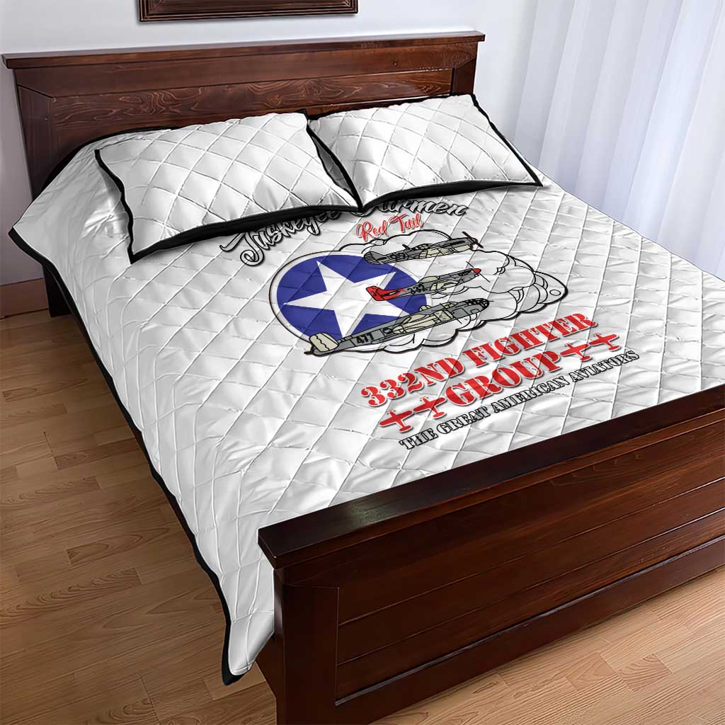 Tuskegee Airmen WWII Heroes Quilt Bed Set The Great American Aviators White Art - Wonder Print Shop