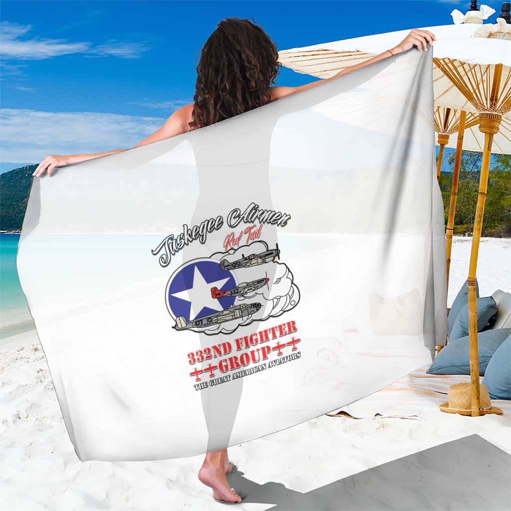 Tuskegee Airmen WWII Heroes Sarong The Great American Aviators White Art - Wonder Print Shop
