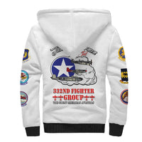 Tuskegee Airmen WWII Heroes Sherpa Hoodie The Great American Aviators White Art - Wonder Print Shop