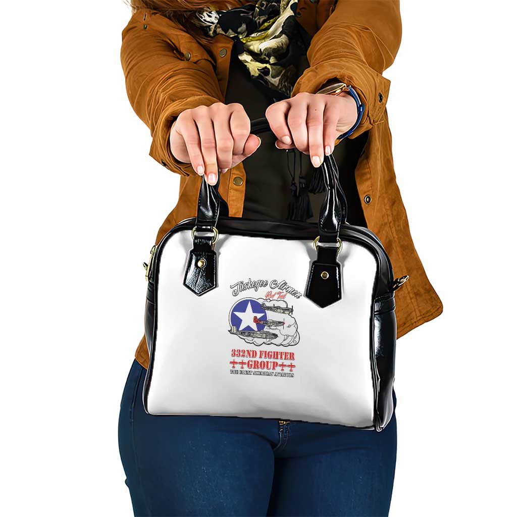 Tuskegee Airmen WWII Heroes Shoulder Handbag The Great American Aviators White Art - Wonder Print Shop