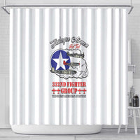 Tuskegee Airmen WWII Heroes Shower Curtain The Great American Aviators White Art - Wonder Print Shop