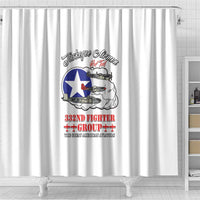 Tuskegee Airmen WWII Heroes Shower Curtain The Great American Aviators White Art - Wonder Print Shop