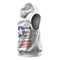 Tuskegee Airmen WWII Heroes Sleeveless Hoodie The Great American Aviators White Art - Wonder Print Shop