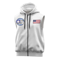 Tuskegee Airmen WWII Heroes Sleeveless Zip Hoodie The Great American Aviators White Art - Wonder Print Shop
