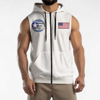 Tuskegee Airmen WWII Heroes Sleeveless Zip Hoodie The Great American Aviators White Art - Wonder Print Shop