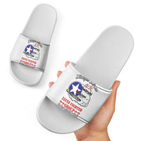Tuskegee Airmen WWII Heroes Slide Sandals The Great American Aviators White Art - Wonder Print Shop