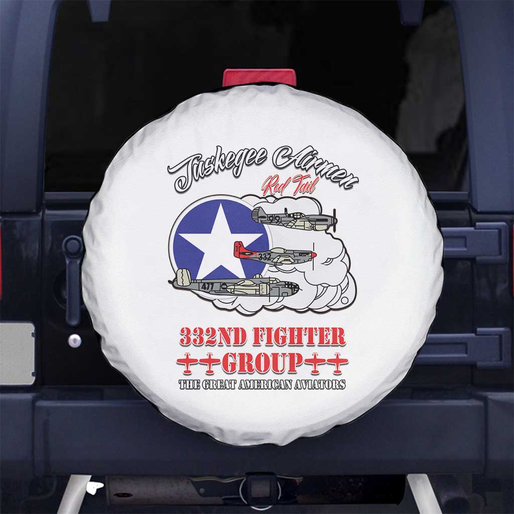Tuskegee Airmen WWII Heroes Spare Tire Cover The Great American Aviators White Art - Wonder Print Shop