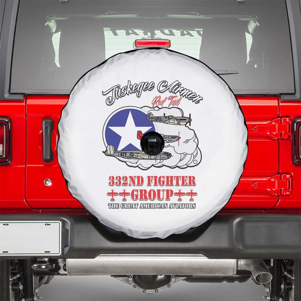 Tuskegee Airmen WWII Heroes Spare Tire Cover The Great American Aviators White Art - Wonder Print Shop