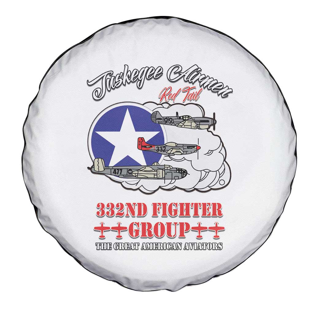 Tuskegee Airmen WWII Heroes Spare Tire Cover The Great American Aviators White Art - Wonder Print Shop