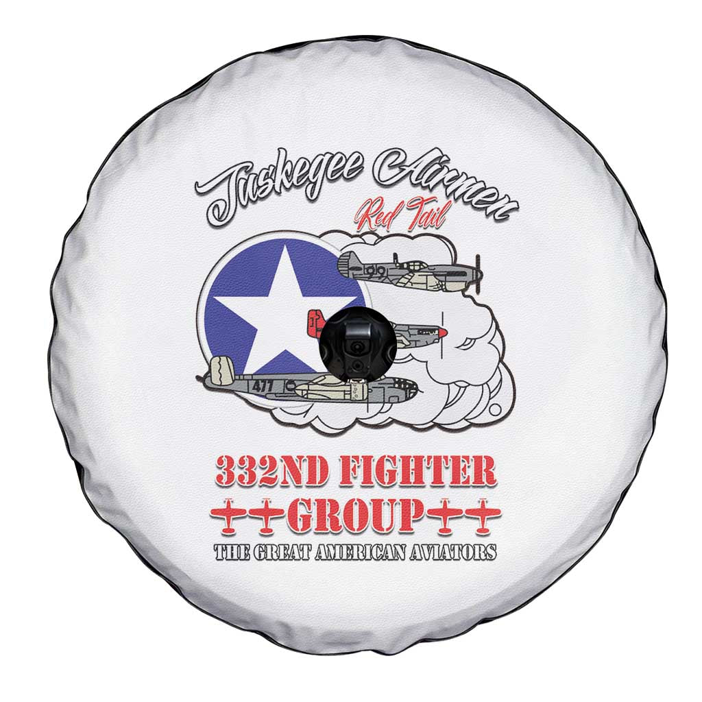 Tuskegee Airmen WWII Heroes Spare Tire Cover The Great American Aviators White Art - Wonder Print Shop