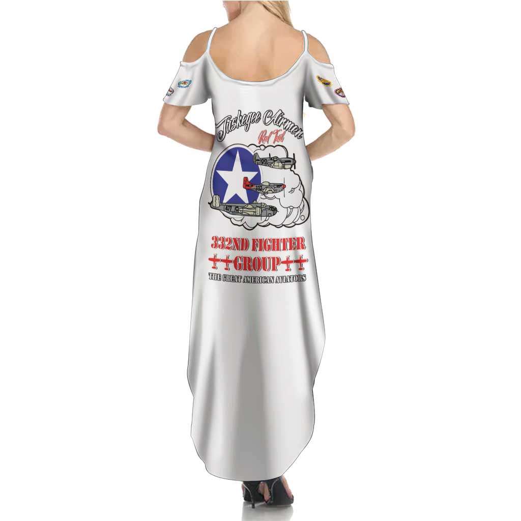 Tuskegee Airmen WWII Heroes Summer Maxi Dress The Great American Aviators White Art - Wonder Print Shop
