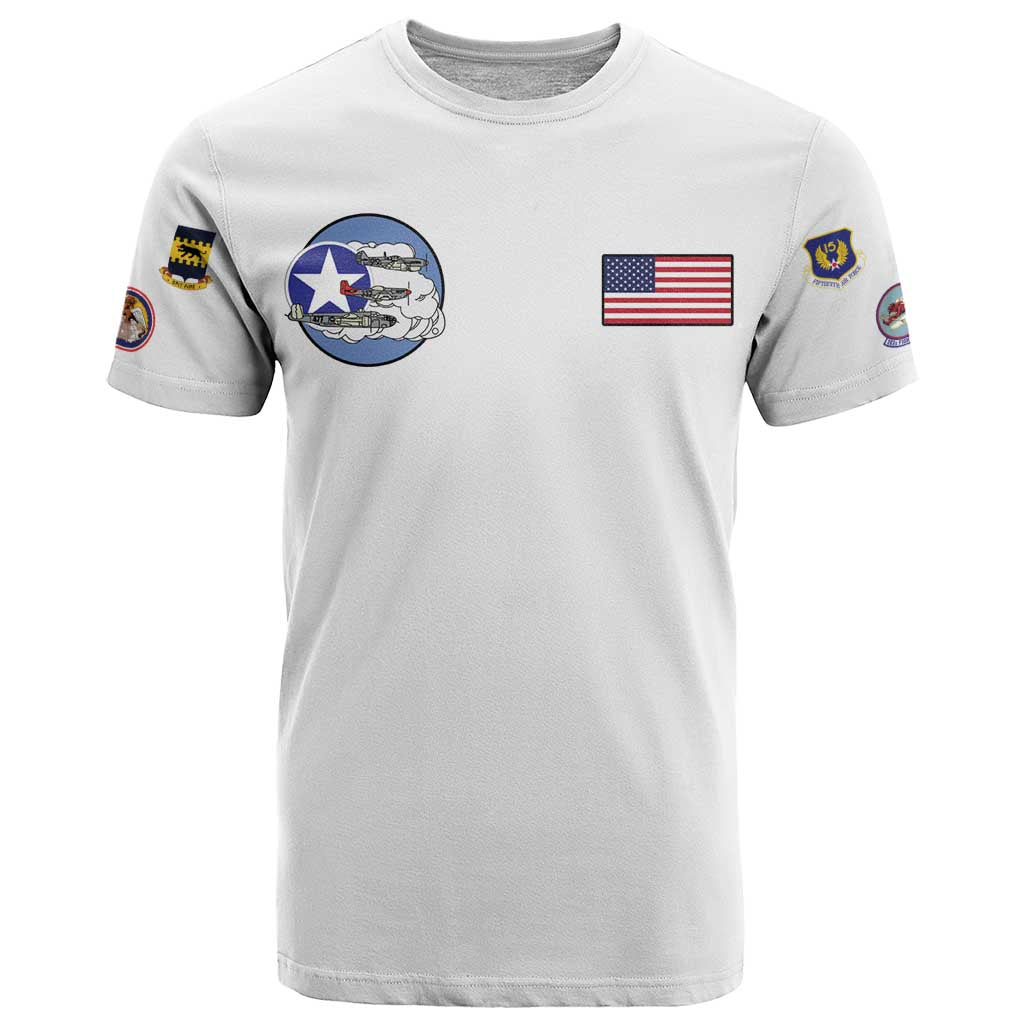 Tuskegee Airmen WWII Heroes T Shirt The Great American Aviators White Art - Wonder Print Shop