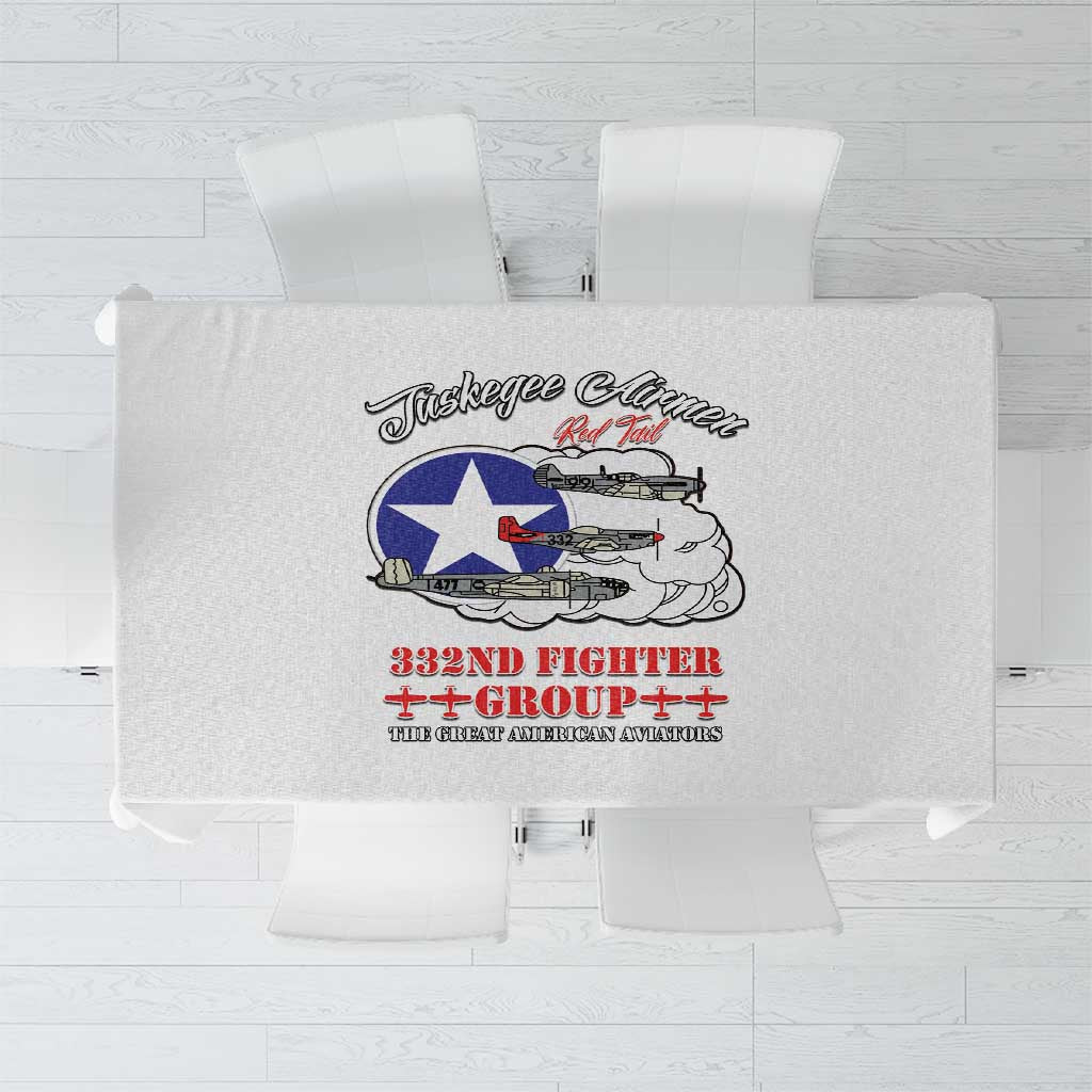 Tuskegee Airmen WWII Heroes Tablecloth The Great American Aviators White Art - Wonder Print Shop