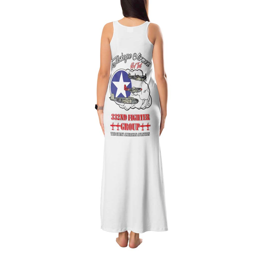 Tuskegee Airmen WWII Heroes Tank Maxi Dress The Great American Aviators White Art - Wonder Print Shop