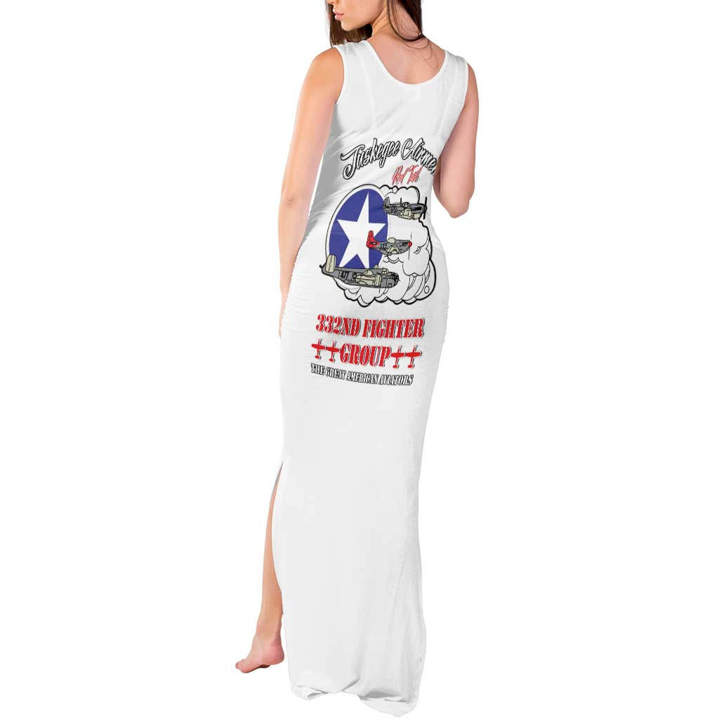 Tuskegee Airmen WWII Heroes Tank Maxi Dress The Great American Aviators White Art - Wonder Print Shop