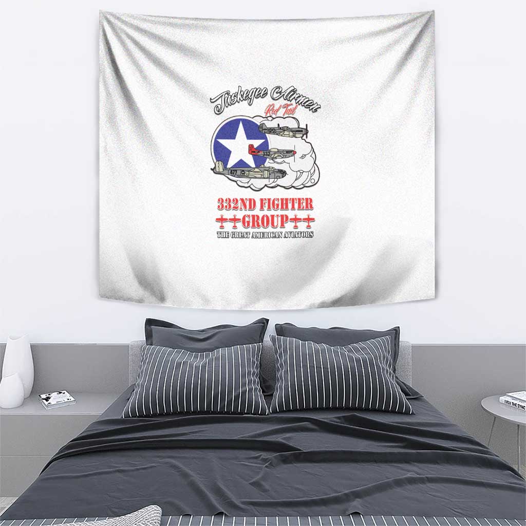 Tuskegee Airmen WWII Heroes Tapestry The Great American Aviators White Art - Wonder Print Shop