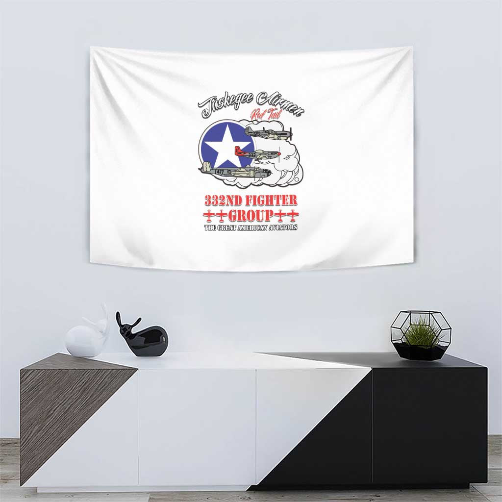Tuskegee Airmen WWII Heroes Tapestry The Great American Aviators White Art - Wonder Print Shop