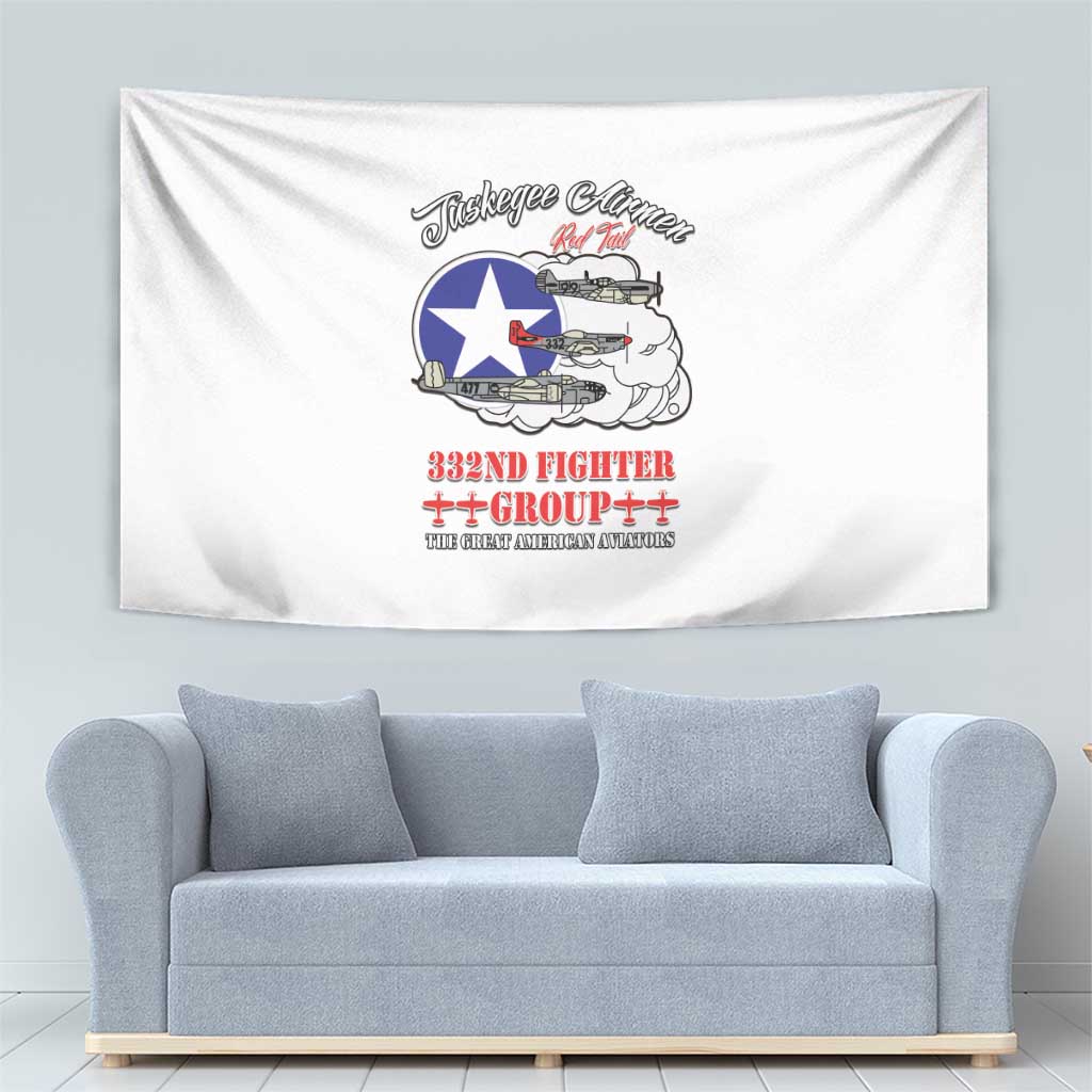 Tuskegee Airmen WWII Heroes Tapestry The Great American Aviators White Art - Wonder Print Shop