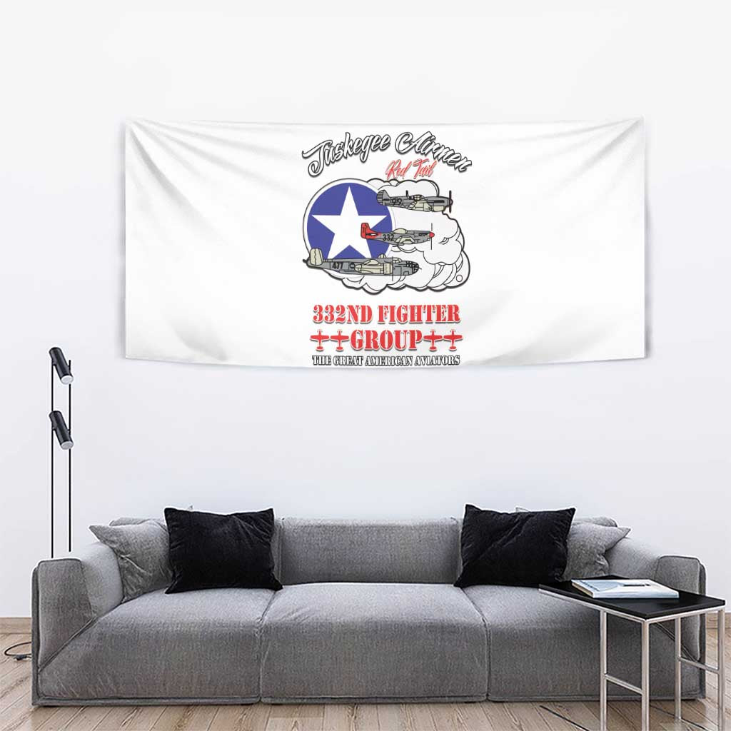 Tuskegee Airmen WWII Heroes Tapestry The Great American Aviators White Art - Wonder Print Shop