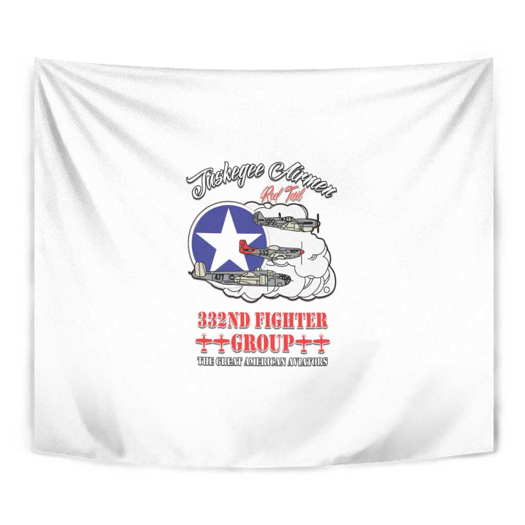 Tuskegee Airmen WWII Heroes Tapestry The Great American Aviators White Art - Wonder Print Shop