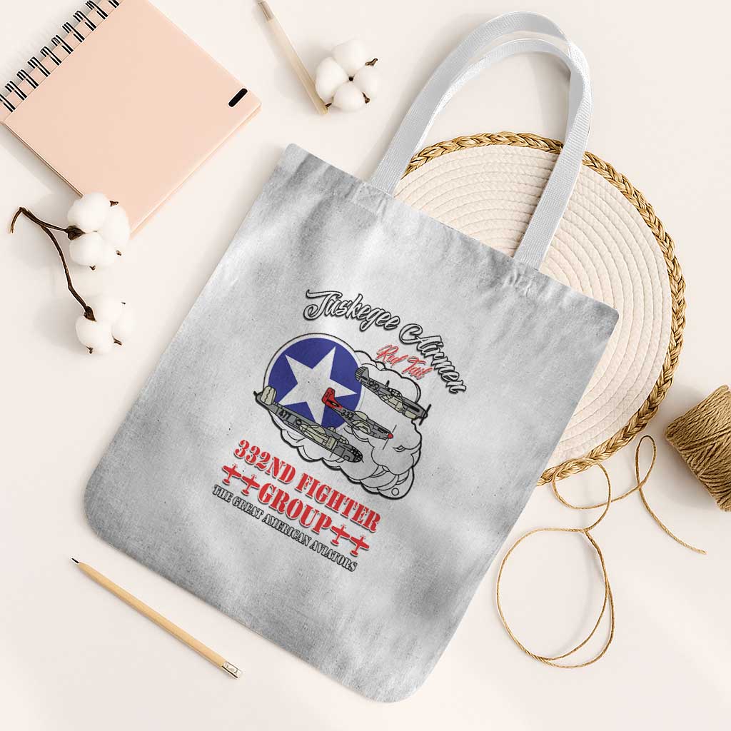 Tuskegee Airmen WWII Heroes Tote Bag The Great American Aviators White Art - Wonder Print Shop