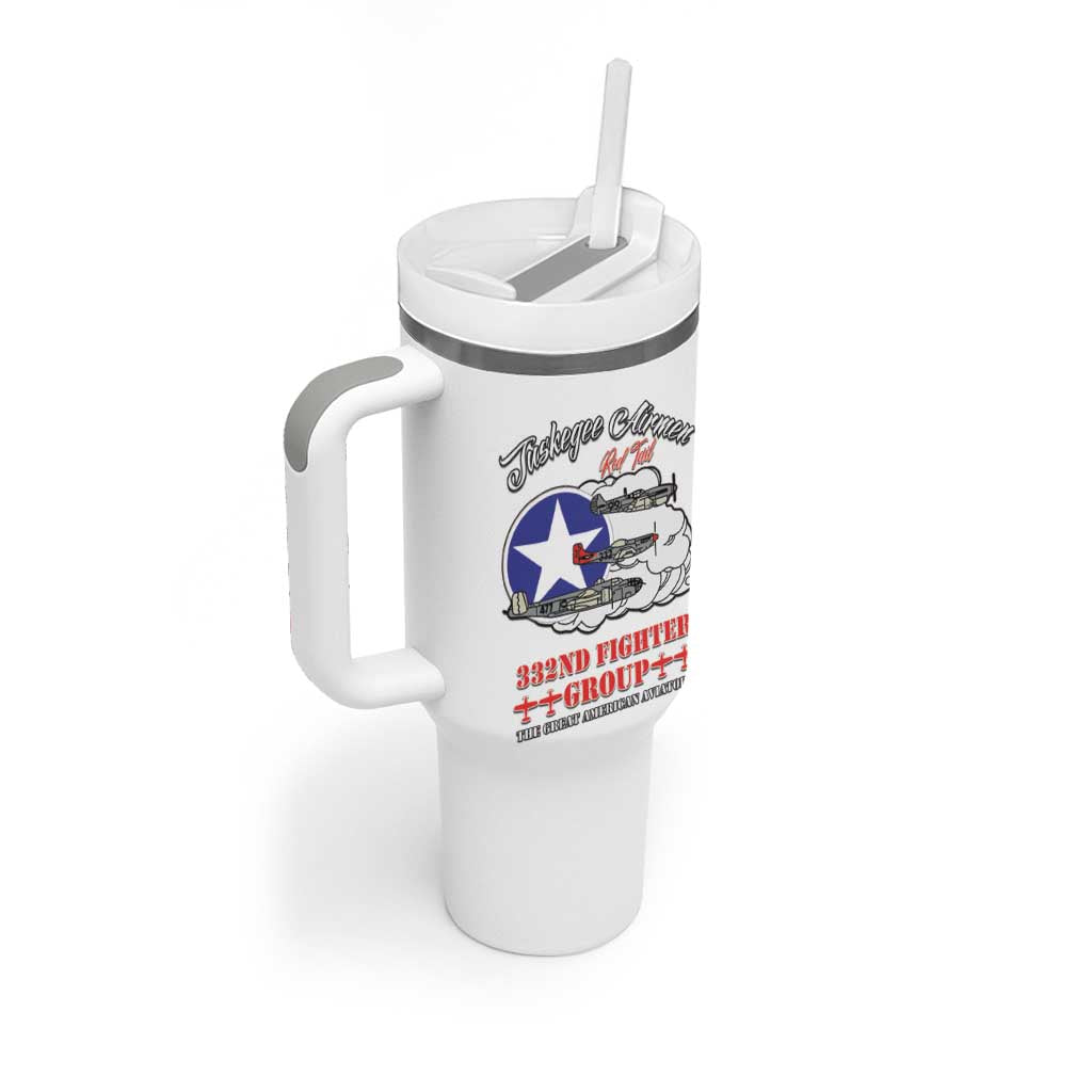 Tuskegee Airmen WWII Heroes Tumbler With Handle The Great American Aviators White Art - Wonder Print Shop