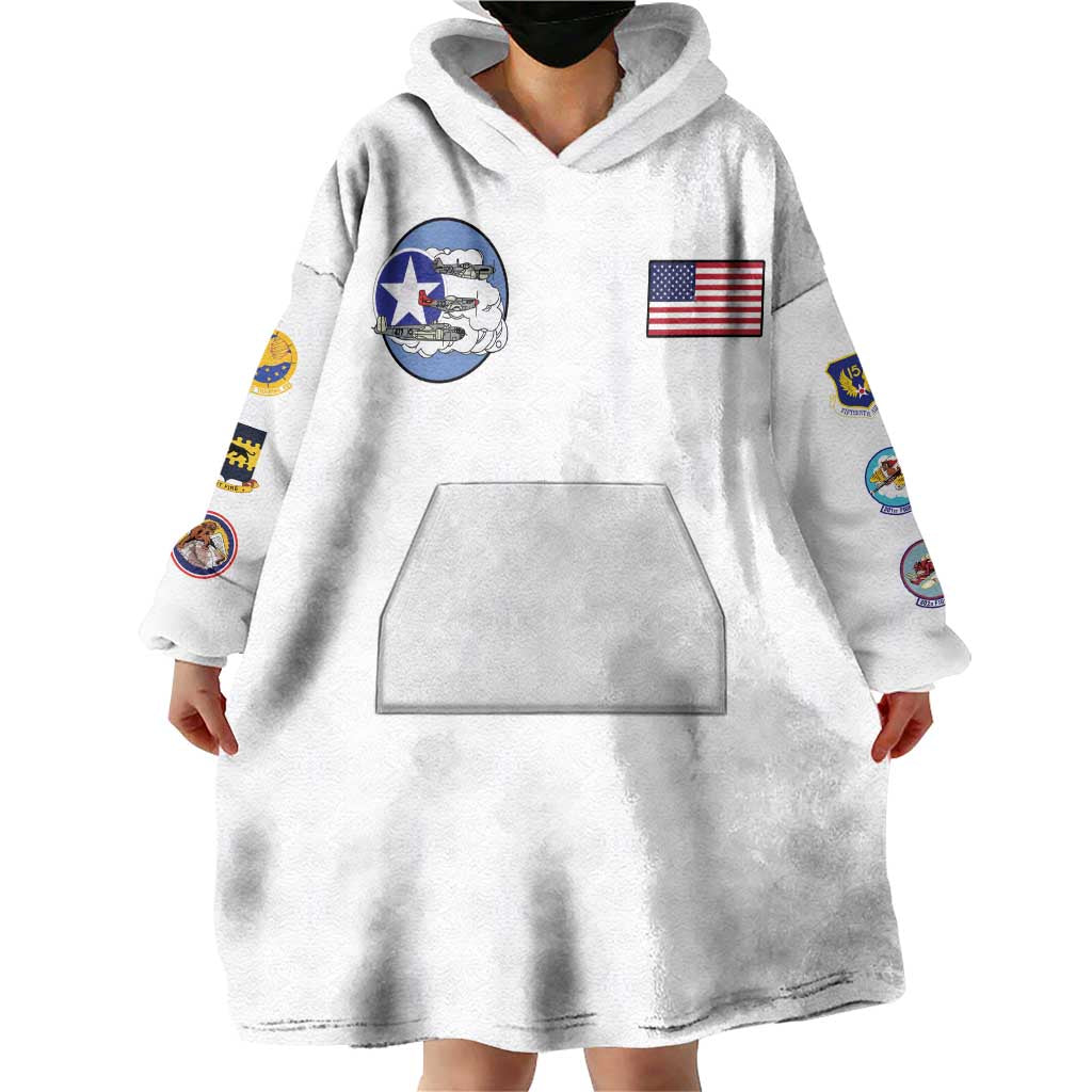 Tuskegee Airmen WWII Heroes Wearable Blanket Hoodie The Great American Aviators White Art - Wonder Print Shop