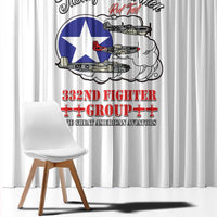 Tuskegee Airmen WWII Heroes Window Curtain The Great American Aviators White Art - Wonder Print Shop