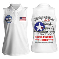 Tuskegee Airmen WWII Heroes Women Sleeveless Polo Shirt The Great American Aviators White Art - Wonder Print Shop